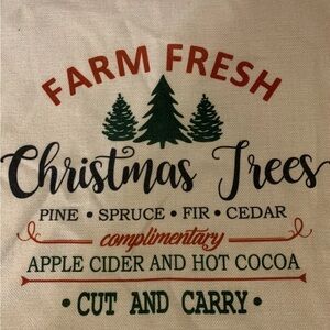 Fahrendom Farm Fresh Christmas Trees Holiday presents bag pillow case